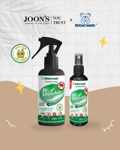[May Special] Vircast Medic Dr Invisible Natural Mosquito Repellent Spray 300ml/100ml