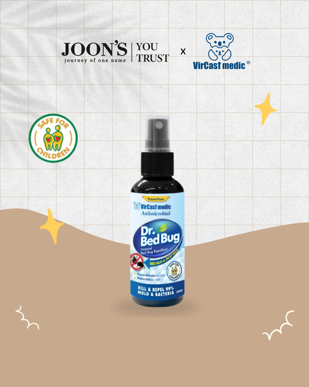 [May Special] Vircast Medic Dr Bed Bug Natural Repellent Spray 300ml/100ml